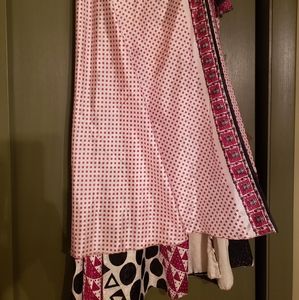 Silk sari wrap skirt